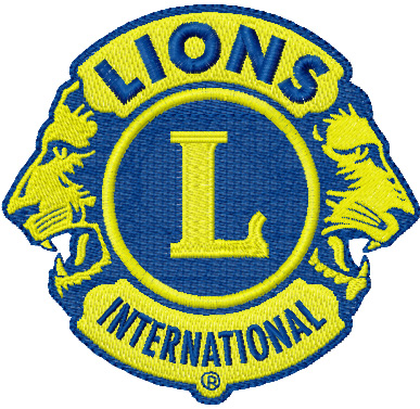 lions international embroidery logo