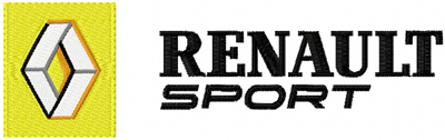Renault Sport embroidery logo design