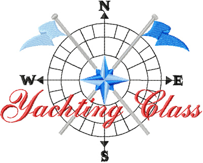 Yachting Class logo machine embroidery design