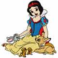 Snow White with friends machine embroidery design