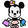 Minnie Shopping machine embroidery design