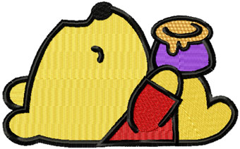 Winnie Pooh sleep machine embroidery design