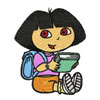 Dora Explorer with book machine embroidery design