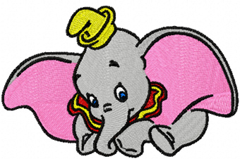 Dumbo machine embroidery design