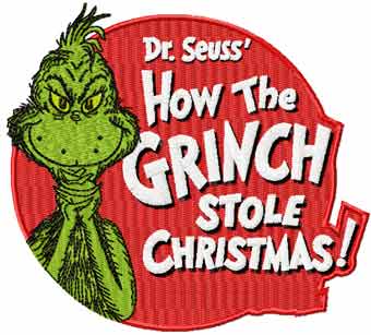 How the Grinch stole Christmas machine embroidery design