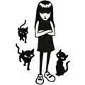 Emily the strange with cats