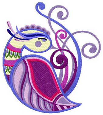 Fantastic Bird 10 machine embroidery design