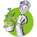Grandmother chef embroidery design