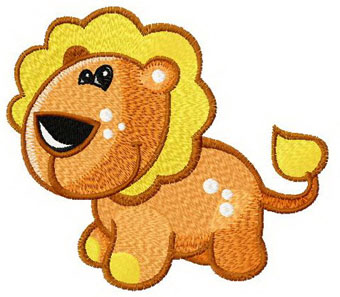 Small Lion 4 machine embroidery design