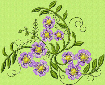 Don't forget flowers machine embroidery design