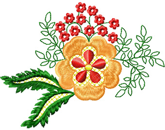 Flowers small element machine embroidery design