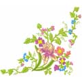 Flowers garden machine embroidery design