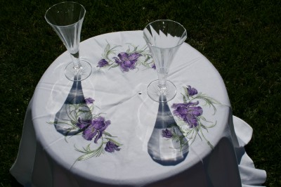 tablecloth with machine embroidery design