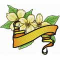 Saringa flower with banner