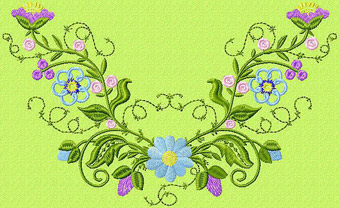 Tenderness machine embroidery design