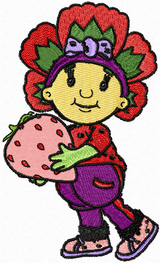 Flowertots Poppy machine embroidery design