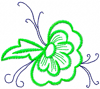 Flowers Applique free embroidery design