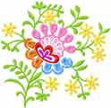 Free decorative flowers embroidery design