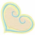 Heart free embroidery design