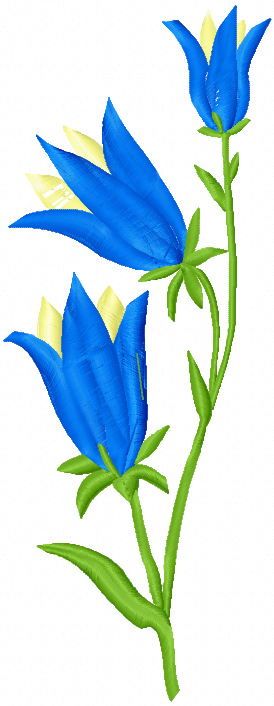 Free lily machine embroidery design