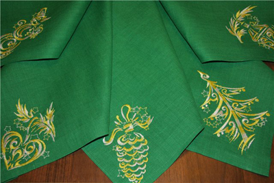 christmas towels embroidered gift