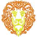 Lion tribal free machine embroidery design