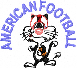 American football free machine embroidery design