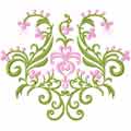 Flowers panel free embroidery design