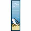 Bookmark on the beach free machine embroidery design
