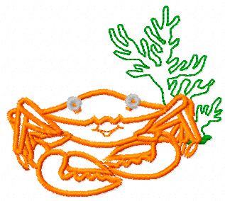 Free Crab machine embroidery design