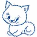 Cute Kitty free machine embroidery design