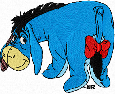 free Eeyore embroidery design for download