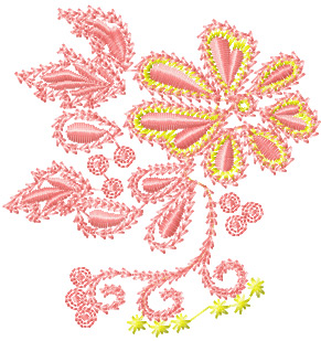 Flowers pattern free embroidery design