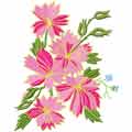Flowers free machine embroidery design