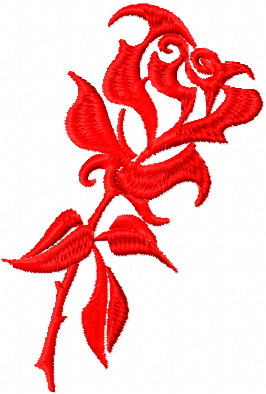 Free rose flower machine embroidery design
