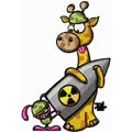 Giraffe and the rabbit with a bomb