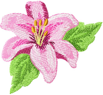 Orchid free machine embroidery design