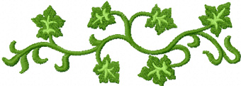 Leaves free machine embroidery design