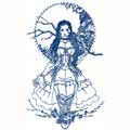 Mysterious Girl machine embroidery design