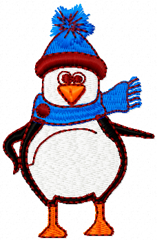 little penguin free machine embroidery design 