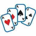 Playing card free embroidery design