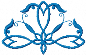 Small vignette free machine embroidery design for instant download