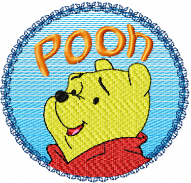 Winnie Pooh Logo free machine embroidery design 