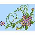 Flower fantasy machine embroidery design