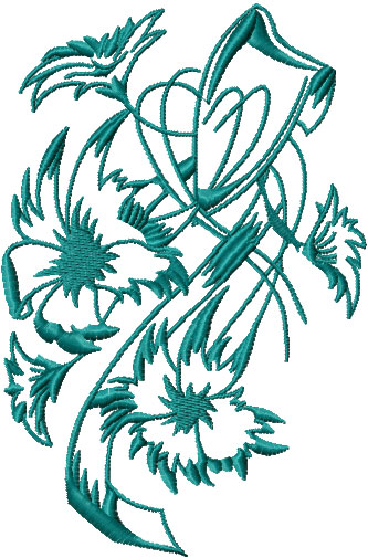 Swirl Flower Free machine embroidery design