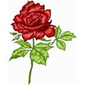 Free embroidery design Rose 1