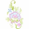Swirl Flower free machine embroidery design