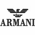 Armani cloths logo fee machine embroidery design