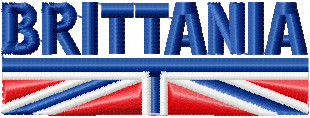 Britannia logo free machine embroidery design
