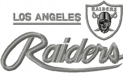 Los Angeles raiders logo free machine embroidery design